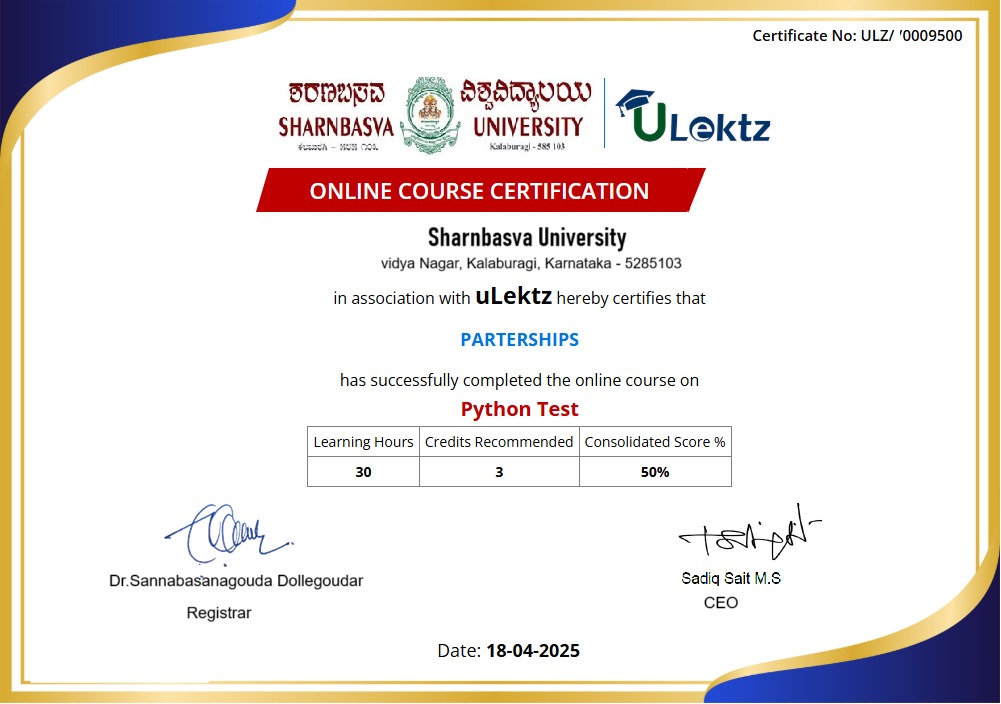 certificate